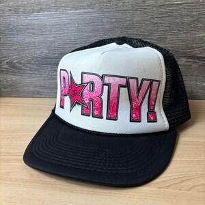 Rockstar Hat Cap Snapback Black Pink Trucker‎ Energy Drink Party Adjustable